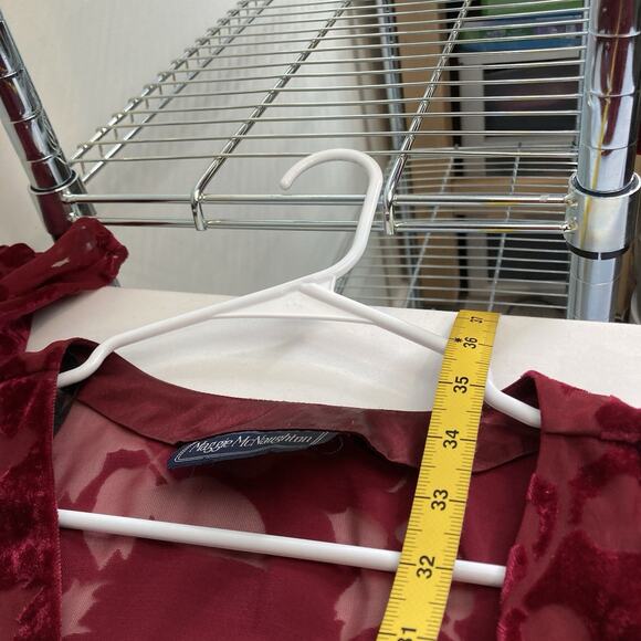 Maggie McNaughton Red Velvet Burnout Cardigan And Tank Top Set Est. Size 2X Boho - Picture 13 of 16